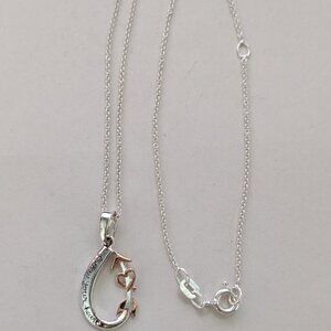 LA "Follow Your Heart" 925 Sterling Silver Pendant Necklace